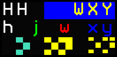 (Teletext letters and graphics)
